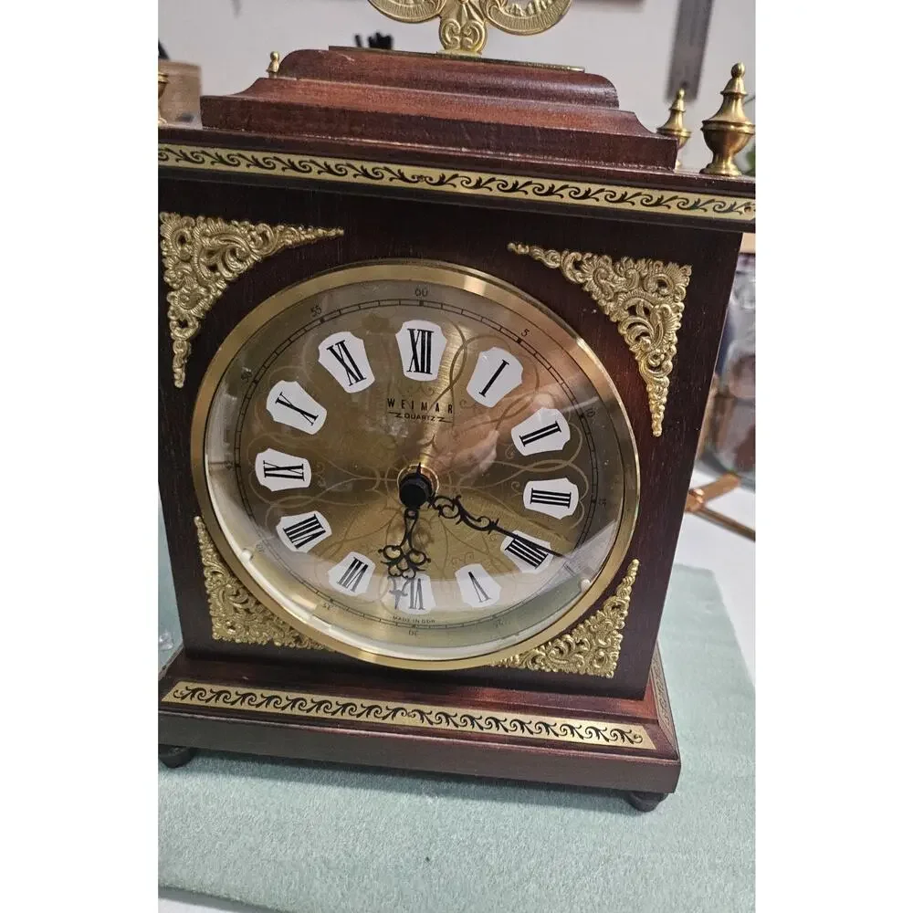 Vintage Weimar Clock German Democratic Republic (East Germany) Quartz Mantle